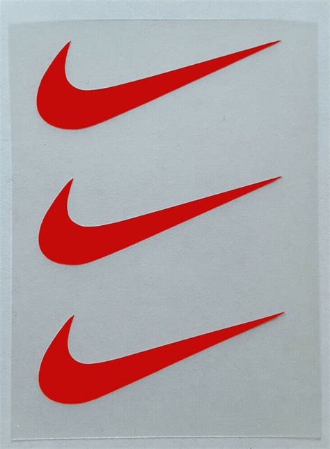 3 Nike Iron On Swoosh Red Logos 2 Inch Heat Transfer Etsy