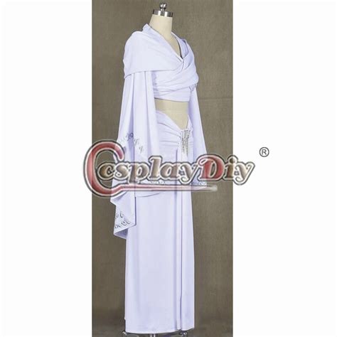 Cosplaydiy Movie Star Wars Padme Amidala White Dress Cosplay Costume Uniform For Adult Women