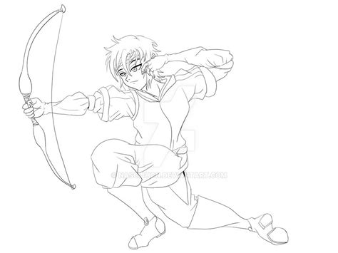 Archer Lineart By Nascijhon On Deviantart