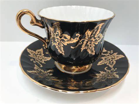 Sutherland Tea Cup And Saucer Black Tea Cup English Bone China