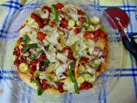 Chicken And Mushroom Pizza Recipe Pepper Chilli And Vanilla