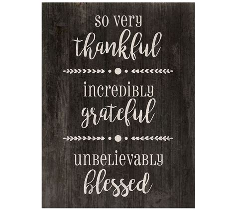 Youngs 24 Thankful Grateful Blessed Wall Sign