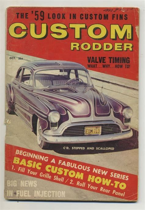 Custom Rodder Magazine Vtg Oct 1958 Hot Rod Ford Thunderbird Hop Up