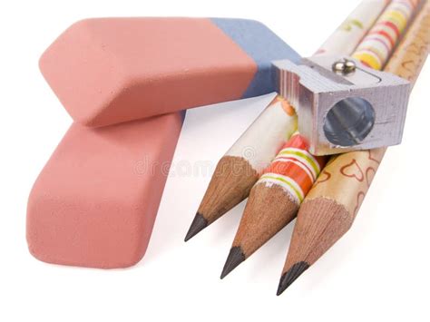 Pencil Sharpener And Eraser Stock Image Image Of Stationary School