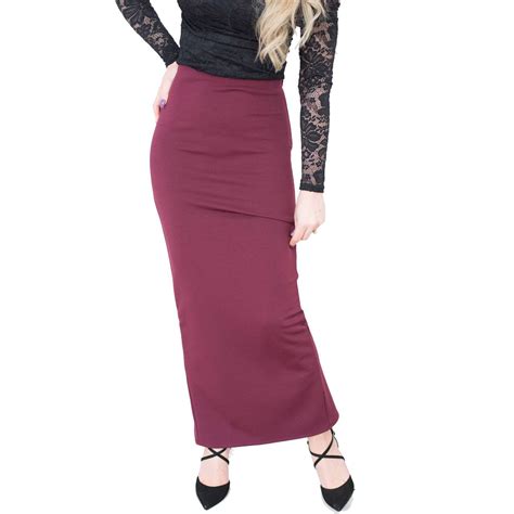 Jolie Max Women Long Pencil Maxi Skirt Stretch Bodycon Size 10 To 20