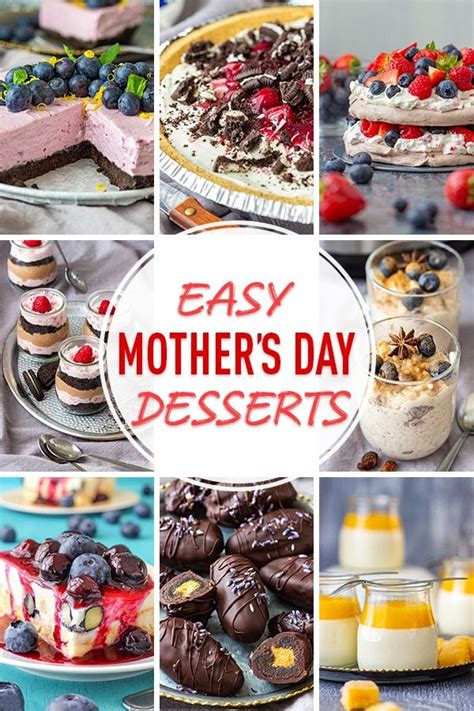 Easy Mothers Day Desserts Mothers Day Desserts Dessert Recipes Homemade Desserts