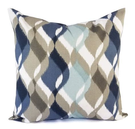 Beige And Blue Pillows