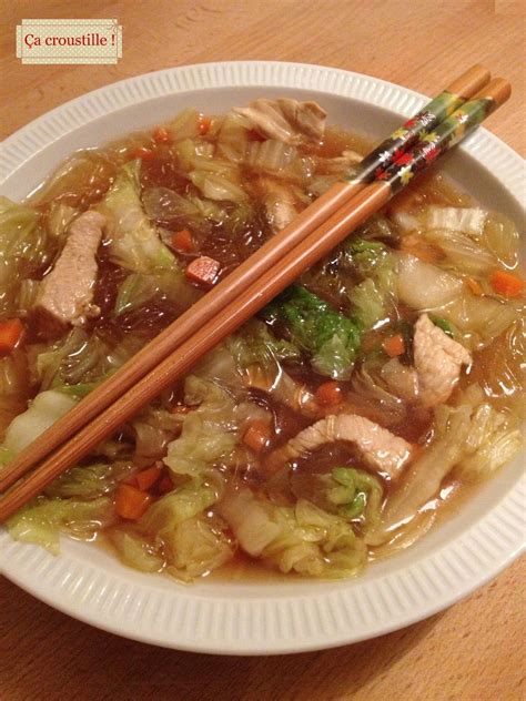 Ça croustille SOUPE CROQUANTE AU CHOU CHINOIS ET VERMICELLES Cooking