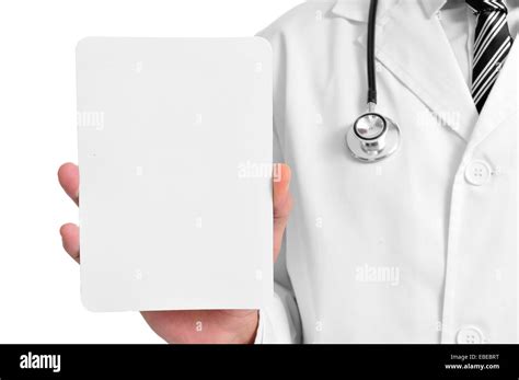 A Doctor Showing A Blank Signboard With A Copy Space Stock Photo Alamy