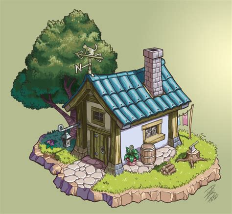 Fantasy House Concept Art By Paulo Peres On Deviantart