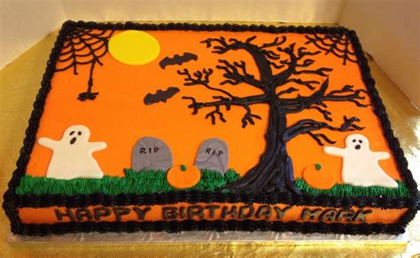 Halloween Birthday Sheet Cake Halloween Birthday Cakes Halloween