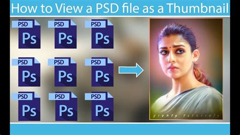 How To View A Psd Files A Thumbnail Preview For Photoshop Youtube