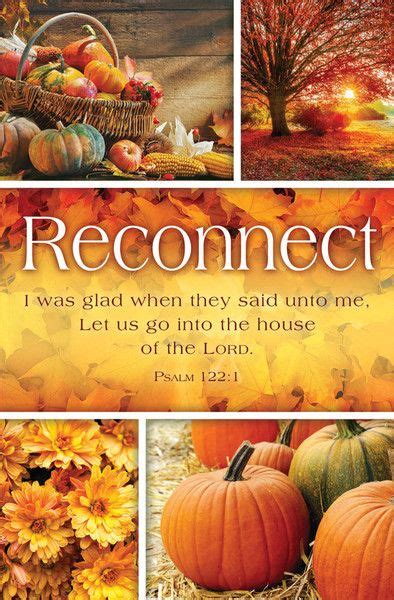 Church Bulletin 11 Fall Thanksgiving Reconnect Pack Of 100