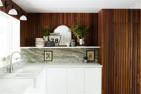 Yes, wood paneling has a bit of a reputation. House Tour :: Luxuriously Minimal Mid-Century Modern Home ...