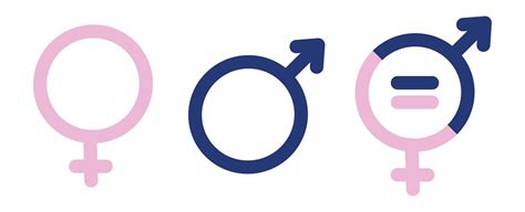 Gender Symbols Male Female Sex Sign Gender Equality Icon Vector Illu By Microvector
