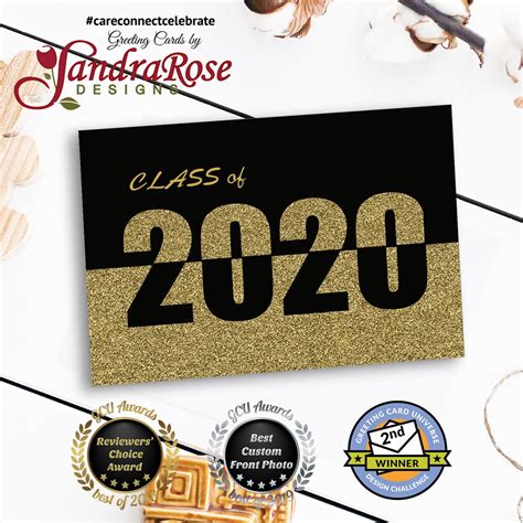 Class Of 2020 Graduation Congratulations Gold Glitter Look And Black