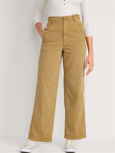 Extra High Waisted Wide Leg Workwear Pants For Women Old Navy