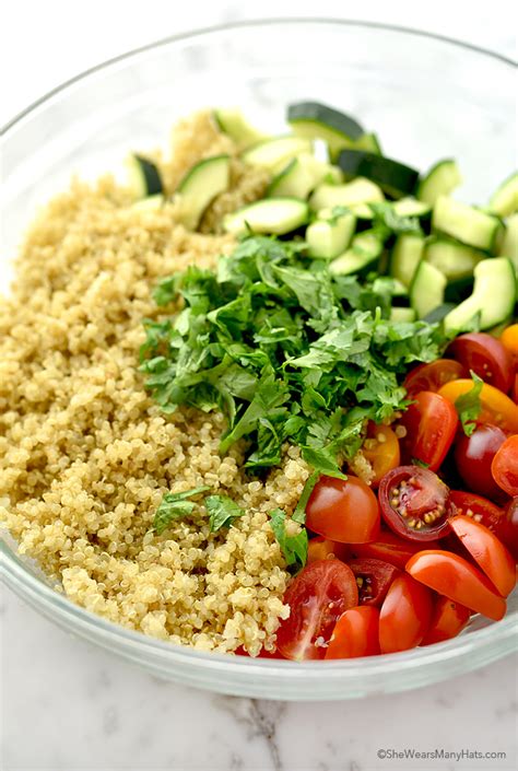 The hard grains derived from durum wheat.) Cucumber and Tomato Quinoa Salad Recipe | She Wears Many Hats