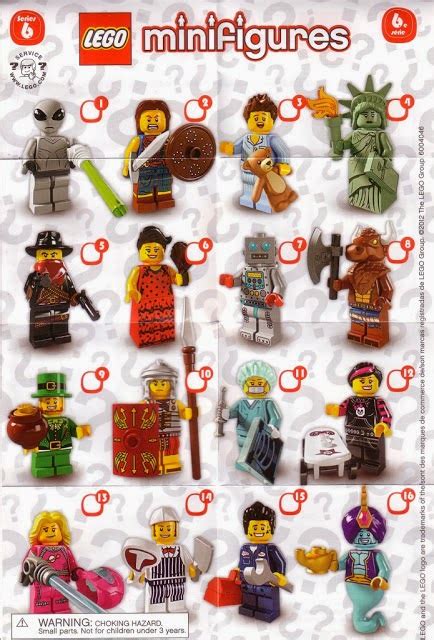 The Minifigure Collector Lego Minifigures Series 6 Rarity Guide