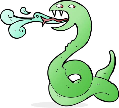 Cartoon Hissing Snake 12262043 Vector Art At Vecteezy