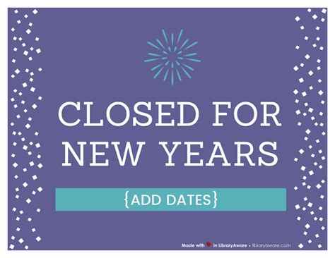 Remind Your Patrons About Library Closings With Our
