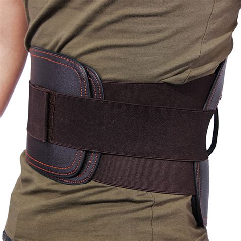 Jiahe Leather Lumbar Back Support Belt Spine Correction Brace Us2099
