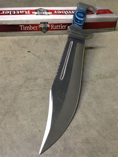 Budk Knives Get This Timber Rattler Bowie Knife With Blue