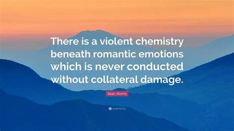 Sean Norris Quote There Is A Violent Chemistry Beneath Romantic