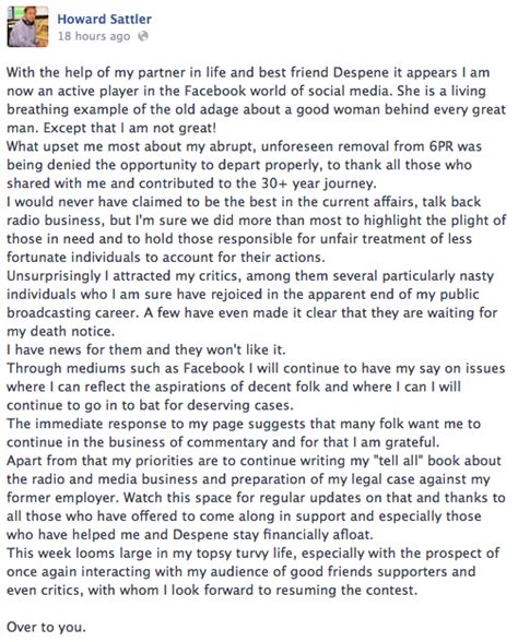 Biden, who is a moderate candidate, is the democratic frontrunner in numerous polls and believed to be running on. Howard Sattler resurfaces on Facebook