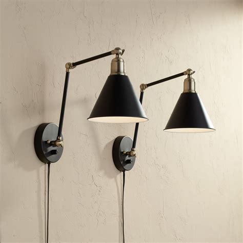 Modern Farmhouse Plug In Wall Sconce Lightess Plug In Wall Sconce