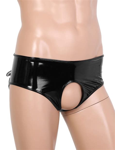 Men S Underwear Jockstrap Bottomless Metallic Boxer Shorts Backless Gay