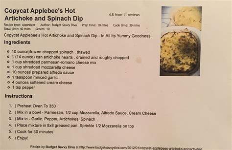 We did not find results for: Copycat Applebee's Hot Artichoke and Spinach Dip ...