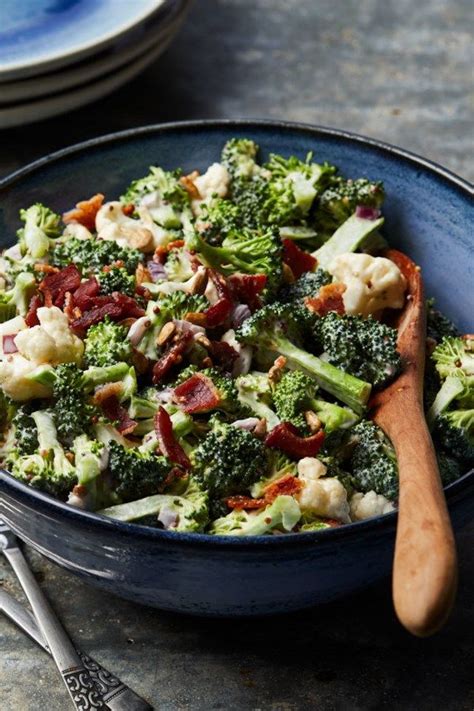 My approach to this broccoli is to cook it slowly in the seasonings so the garlic blends with smoky bacon. Broccoli Salad with Bacon | Recipe | Broccoli salad bacon, Side dishes easy, Broccoli salad