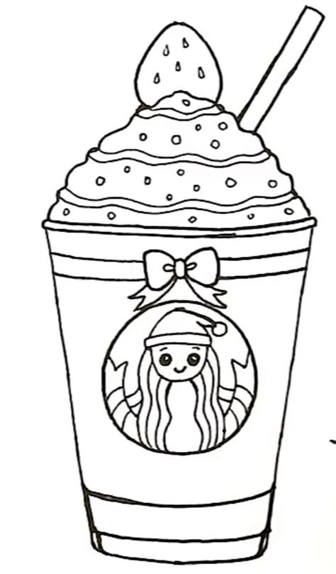 Kawaii drawings dibujos easy schattige draw colorear drawing wolf tegninger bff kleurplaten farve uden coloring cartoon tekenen chicas animal cute donut with sugar kawaii coloring pages printable. This is the best drawing of Starbucks drink | Cool ...