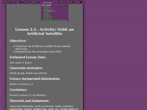 orbit an artificial satellite lesson plan for 9th 12th grade lesson planet