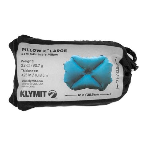 Klymit Pillow Xl Soft Inflatable Outdoor Travel Camping Pillow Teal 2 Pack In The Sleeping