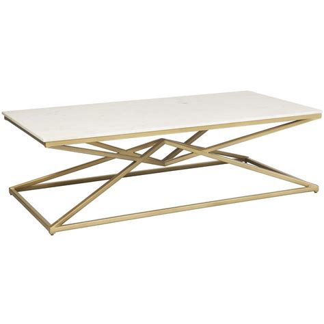 Glam Coffee Table With Gold Base Modern Eclectic Rc Willey