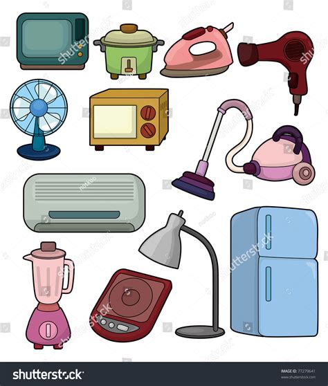 Cartoon Home Appliance Icon Vector De Stock Libre De Regal As Shutterstock