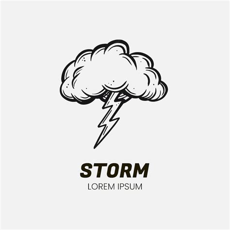 Free Vector Hand Drawn Storm Logo Template