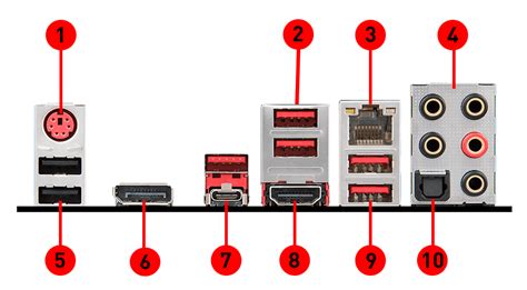 Msi Z370 Gaming Pro Carbon Back Panel Ports