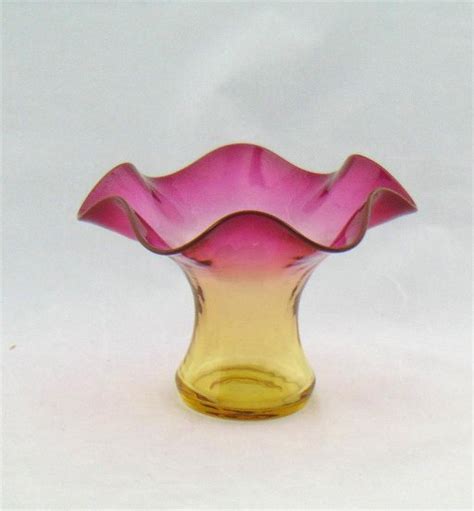Libbey Amberina Flaring Glass Vase Feb 21 2020 Jaremos In Tx
