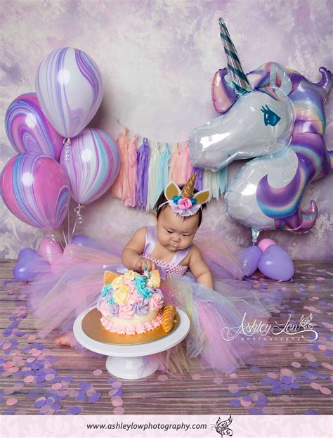 Unicorn Cake Smash Smash Cake Photoshoot St Birthday Photoshoot My