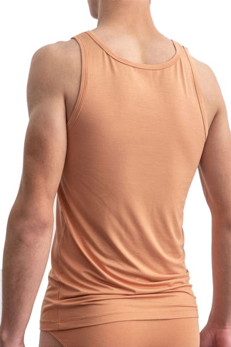Men S Undershirt With Thin Straps Skin Colour Tank Tops