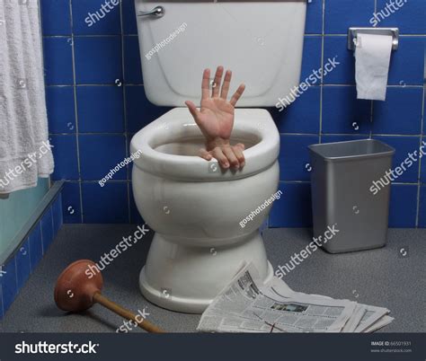 Im Not Sure If This Is A Stock Photo Of Flushing Your Husband Down The