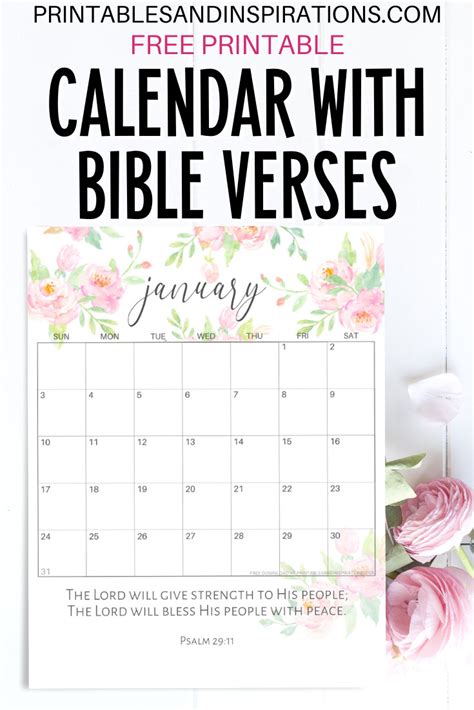 2024 Bible Verse Calendar Free Printable Printables And Inspirations