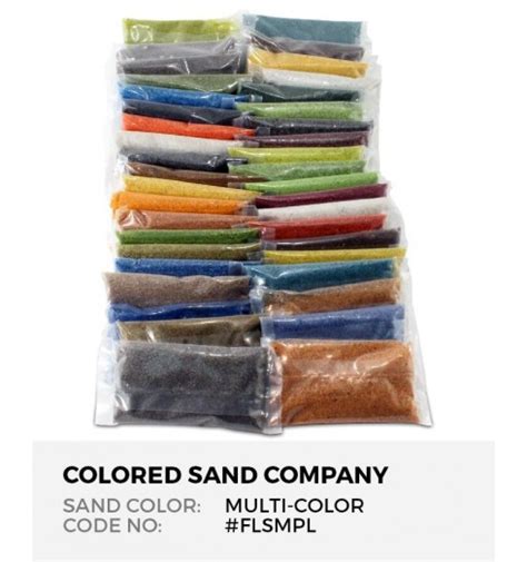 Floral Colored Sand 41pc Sample Set The Colored Sand Company