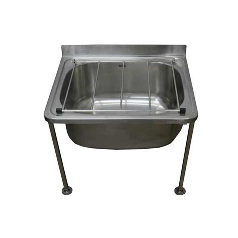 Cleaners Sink Stainless Steel Bowl Mop Sinks With Legs Cafe Laundry