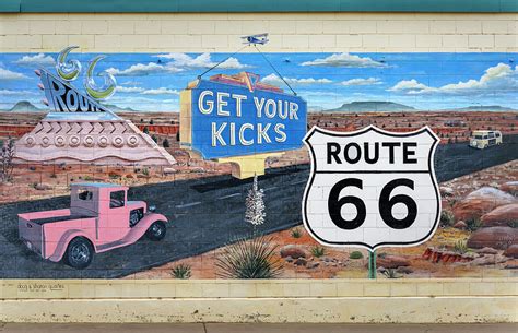Get Your Kicks Route 66 Mural Tucumcari New Mexico Photograph By Joan