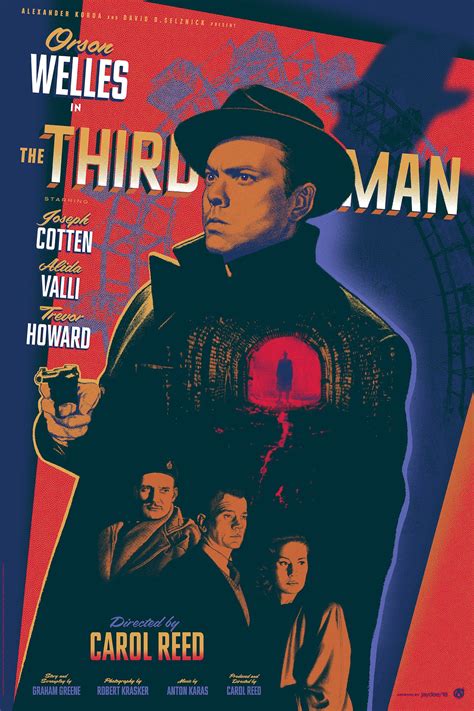 The Third Man Red Variant Film Noir Movie Posters