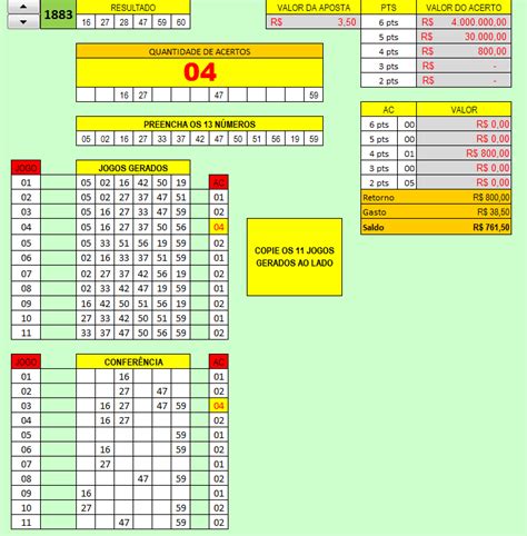 Aposte já através de nossos bolões, ou se preferir escolha os seus números. Esquema Mega Sena com 13 números garantia 4 números ...